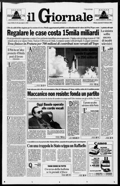 Il giornale : quotidiano del mattino